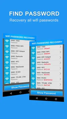 WIFI PASSWORD RECOVERY (Need ROOT) android App screenshot 1